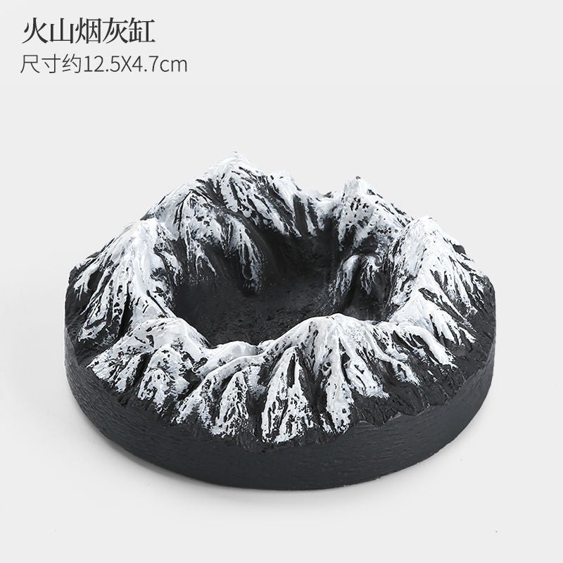 Volcanic Ashtray For Home Living Room Office Ashtray Snow Mountain Ornament Decoration Simple Nordic Trendy Home Decor - Image 4
